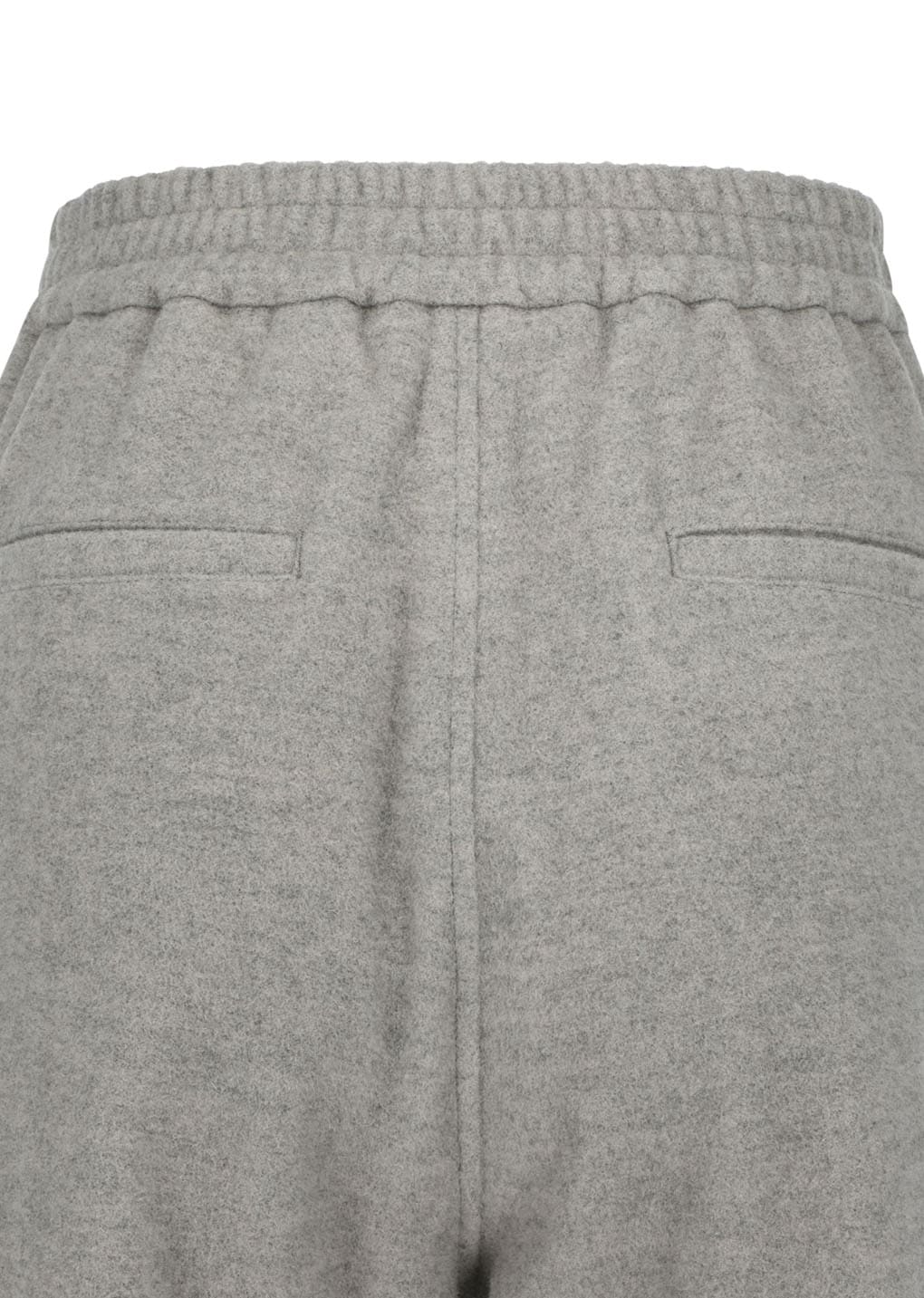 wool banding jogger pants, grey