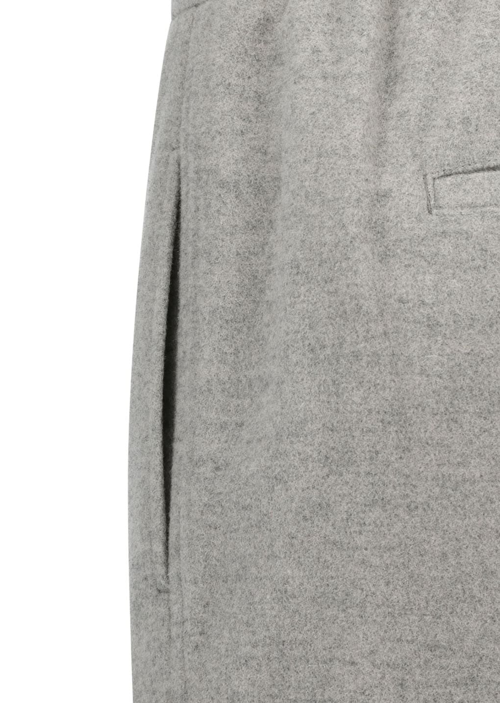 wool banding jogger pants, grey