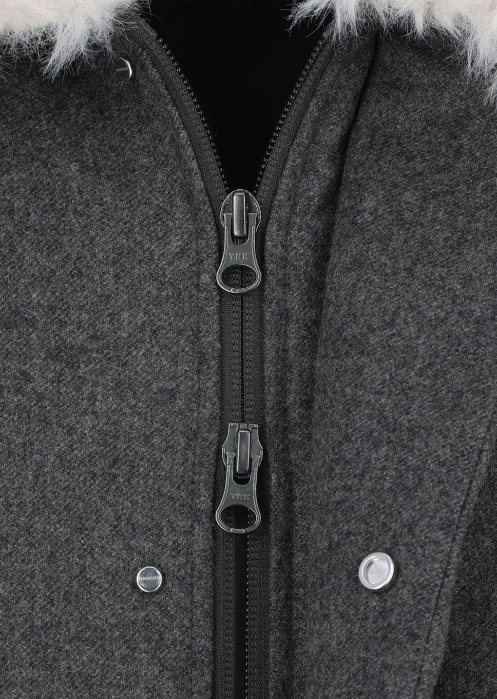 wool safari jumper, charcoal