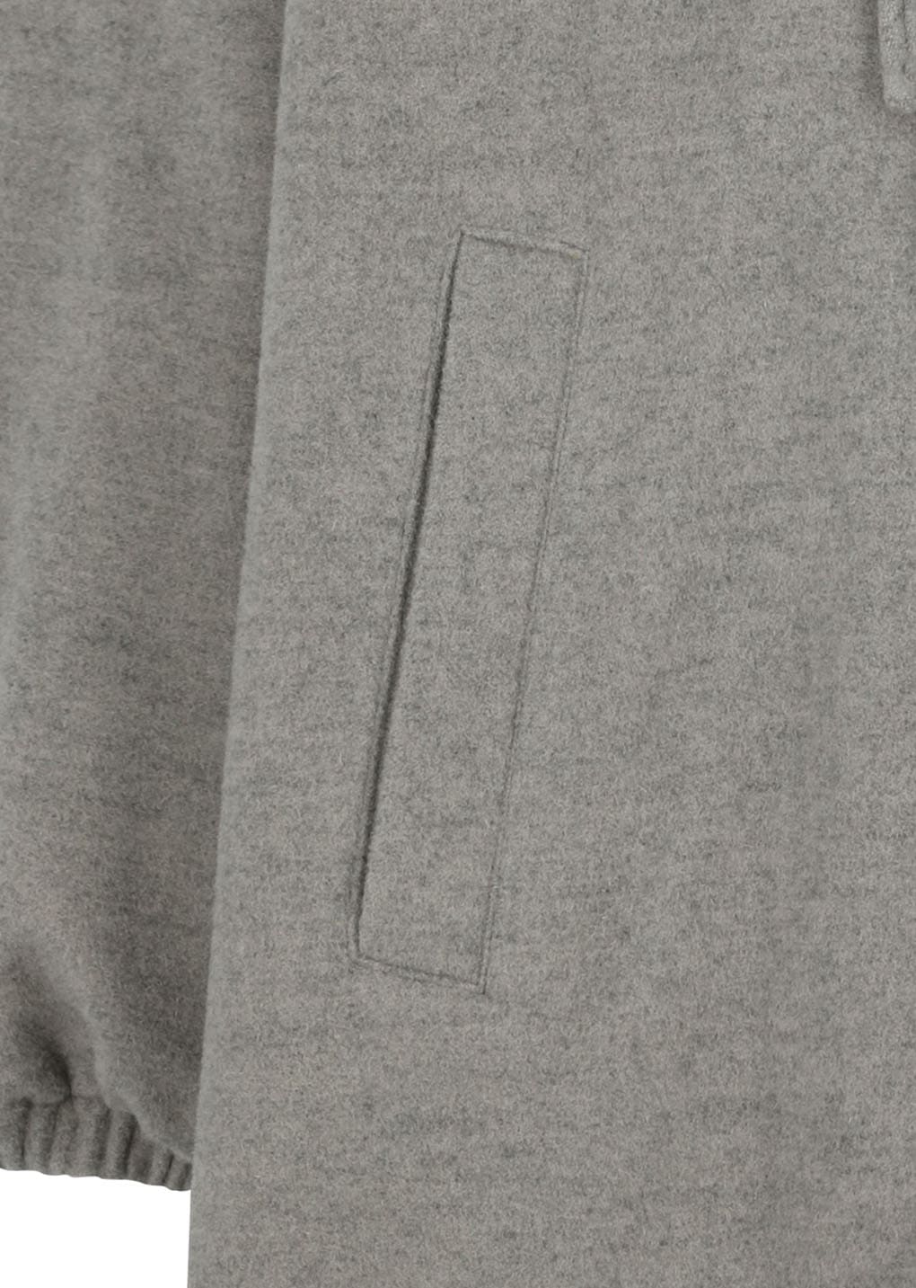 wool zip up poncho, grey