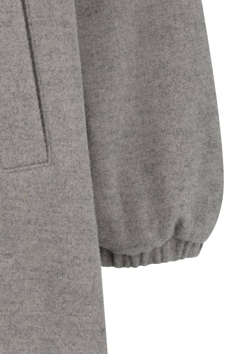 wool zip up poncho, grey