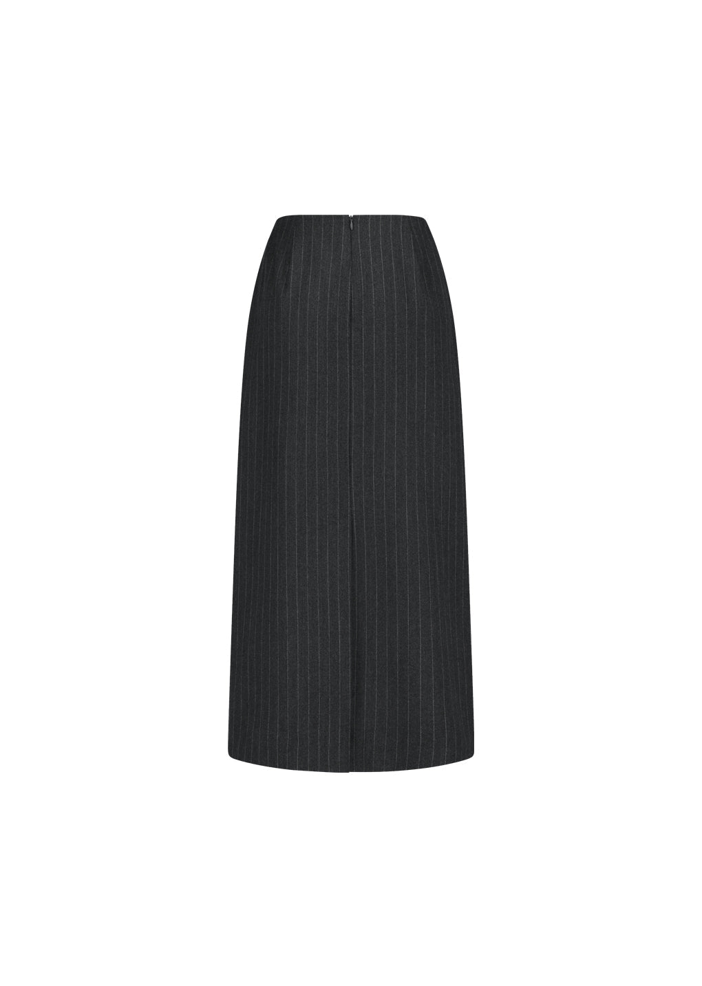 wool maxi long skirt, stripe
