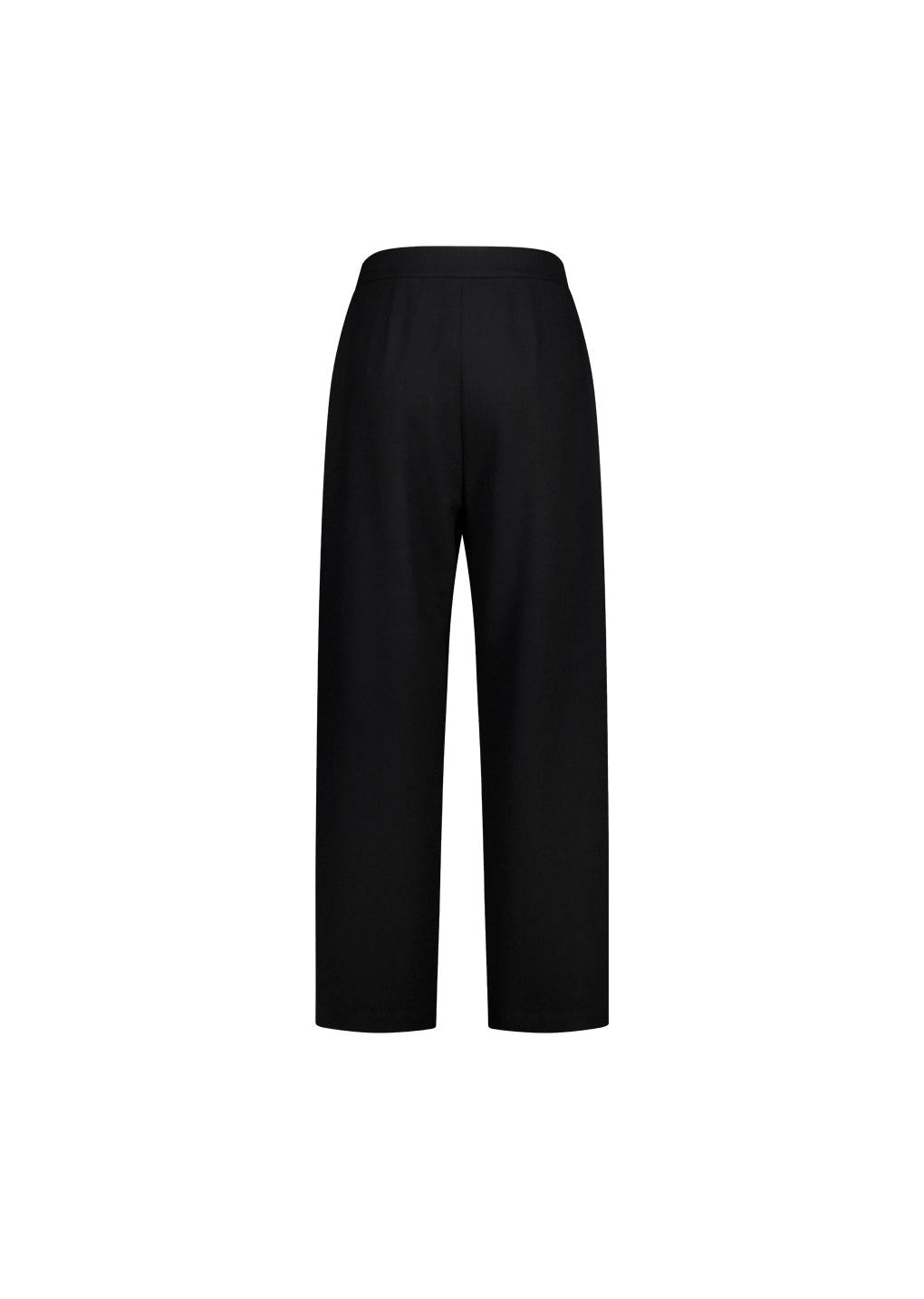 wool wrap pants, black