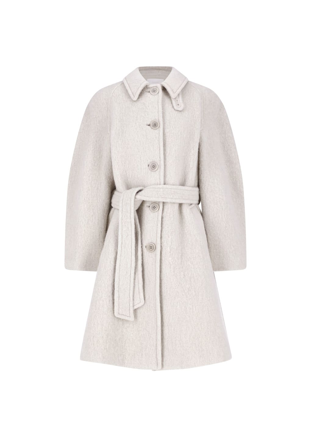 alpaca raglan coat, ivory