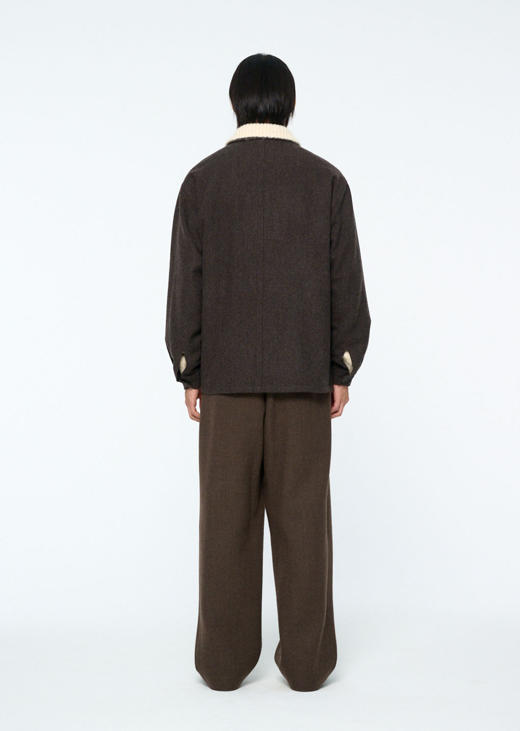 wool shirts, dark brown
