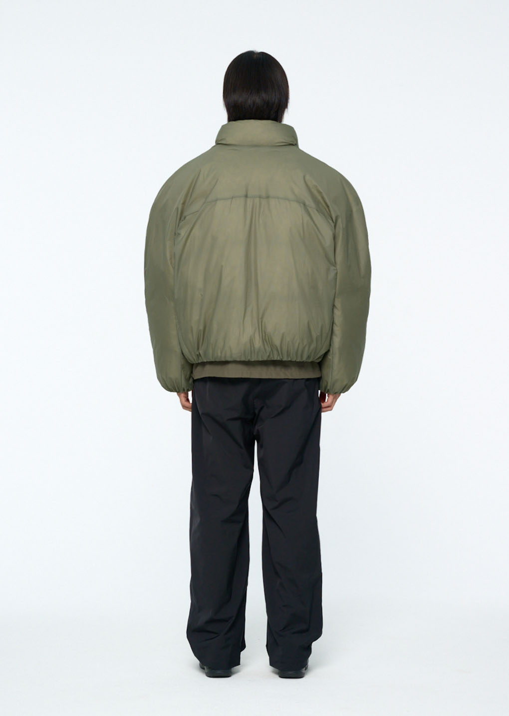 [PRE-ORDER] nylon reversible goose down puffer, khaki