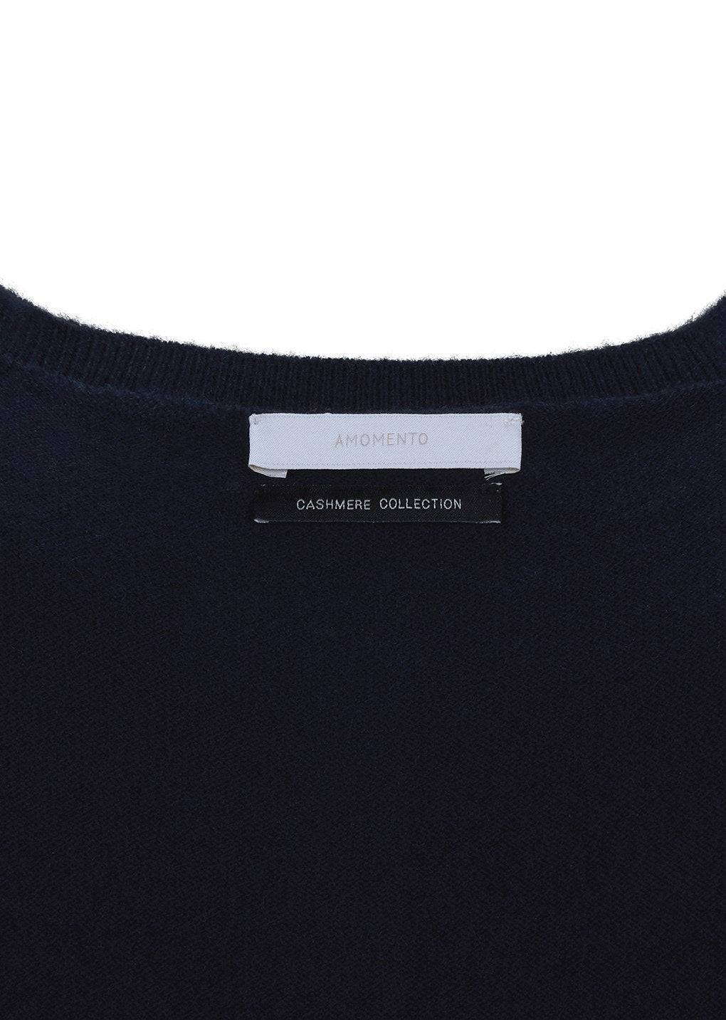 men's cashmere crewneck cardigan, navy