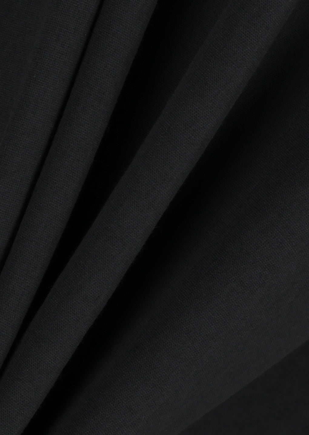drawstring wide fatigue pants, black