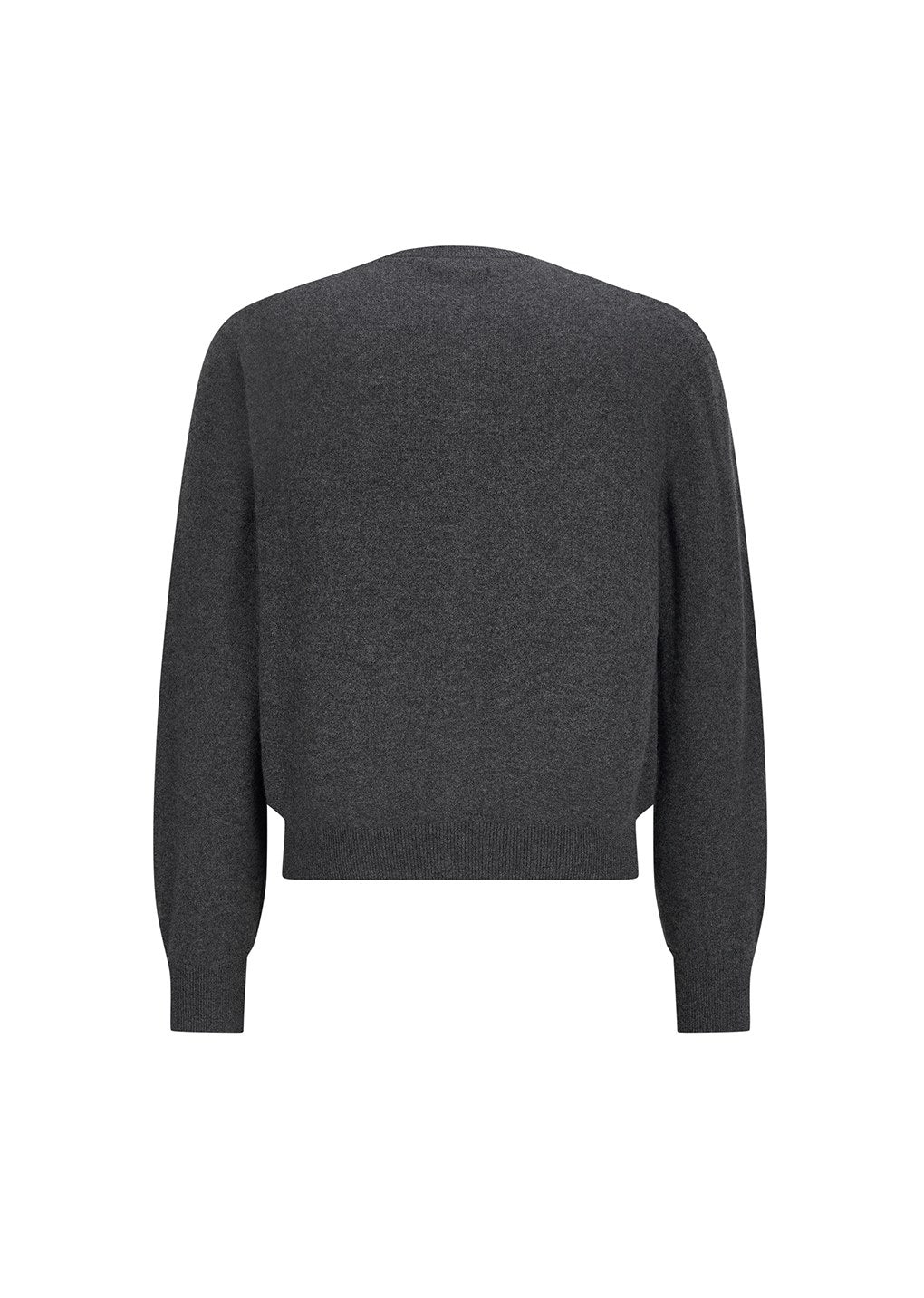 men's cashmere crewneck cardigan, melange grey hover