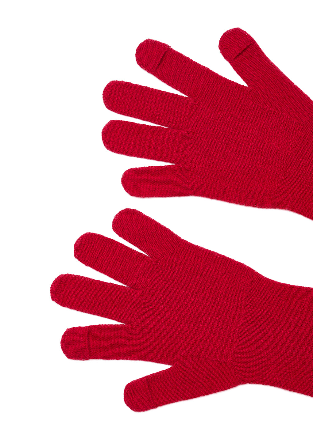 cashmere gloves, red hover