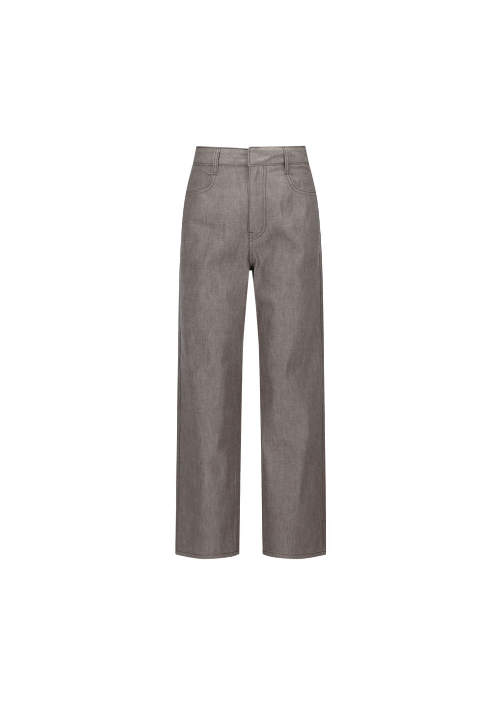 colored straight fit denim, brown