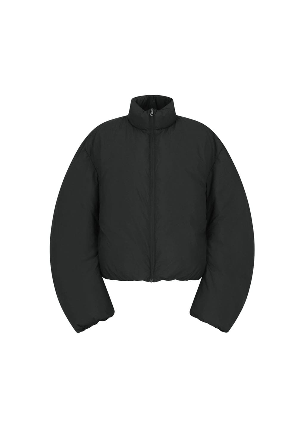 cropped down puffer, black
