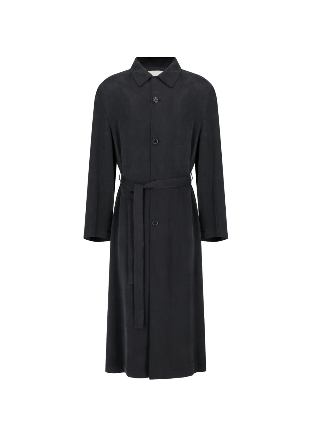 cupro oversize trench coat, black