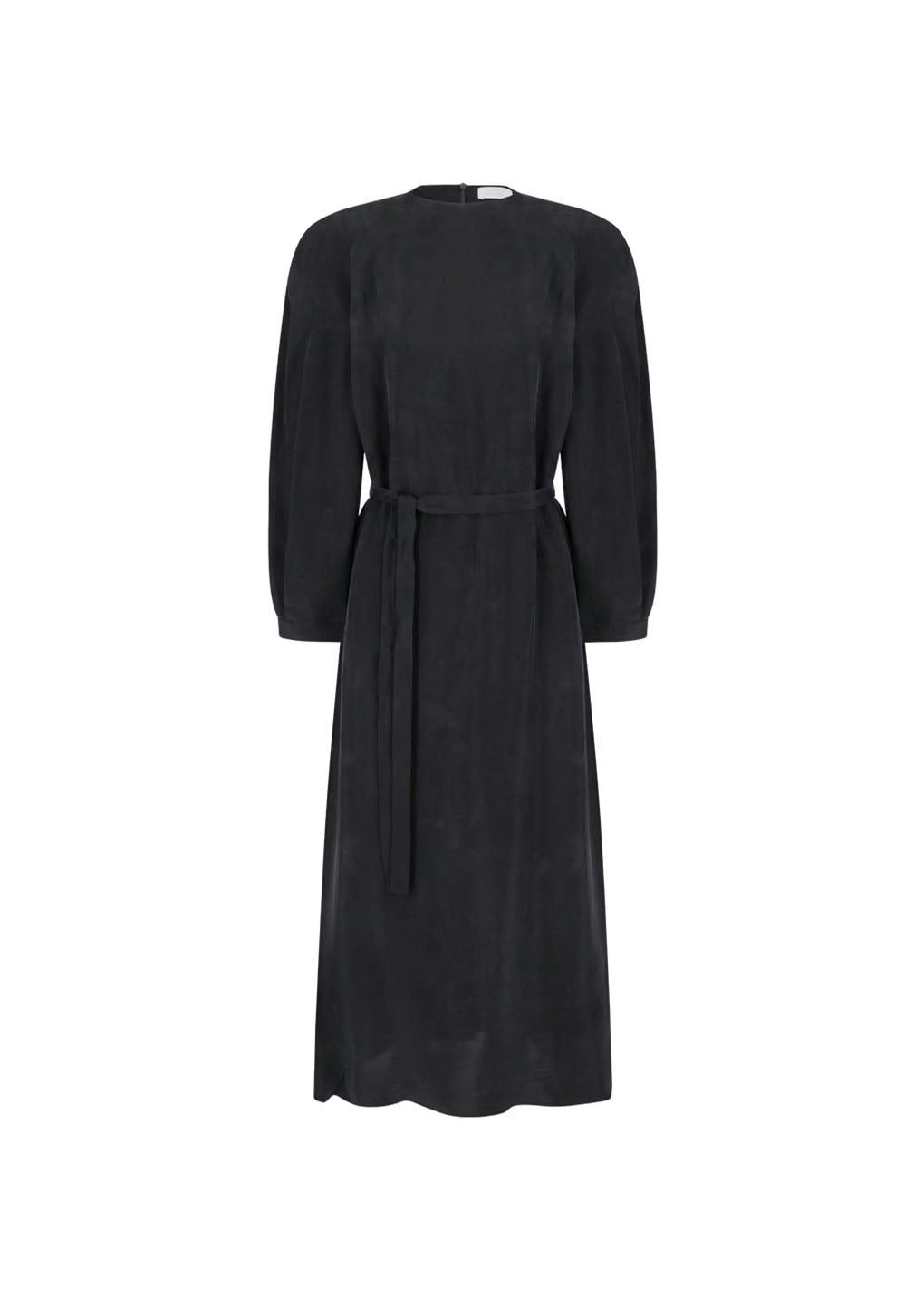 cupro raglan dress, black