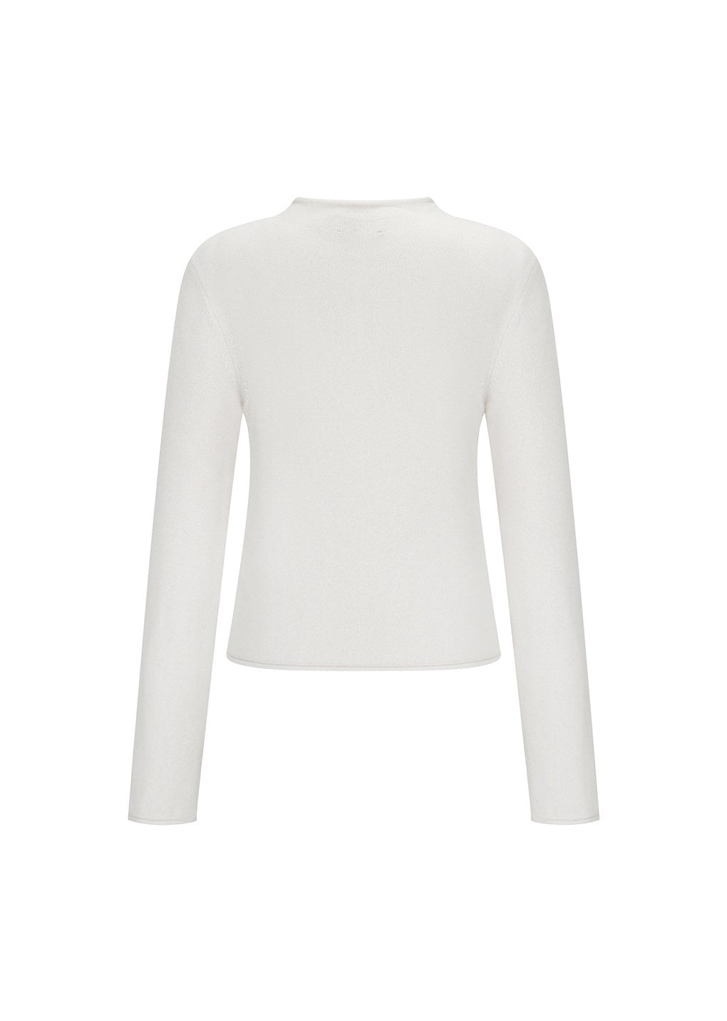 cashmere half neck knit top, ivory hover