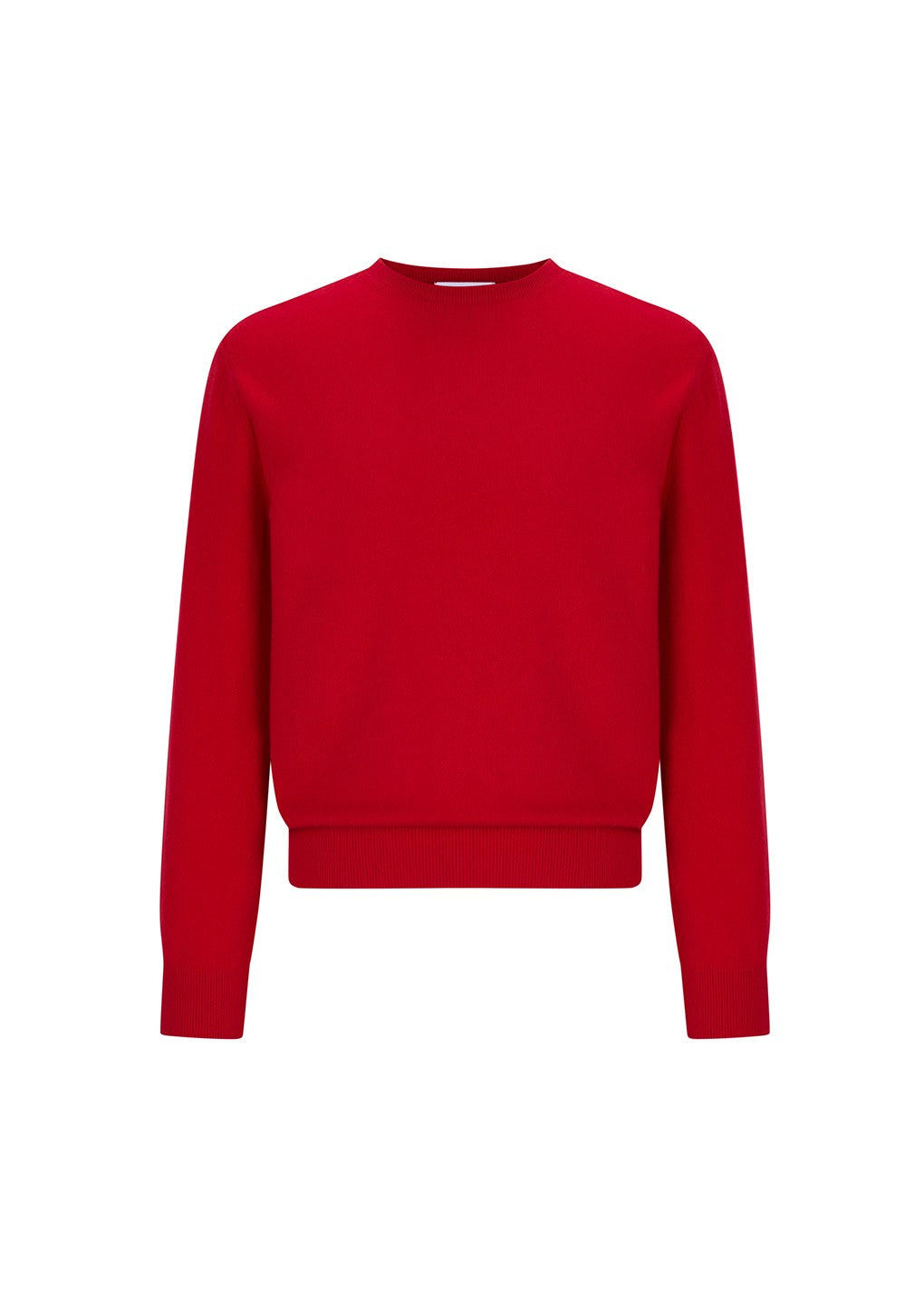 cashmere crewneck knit, red