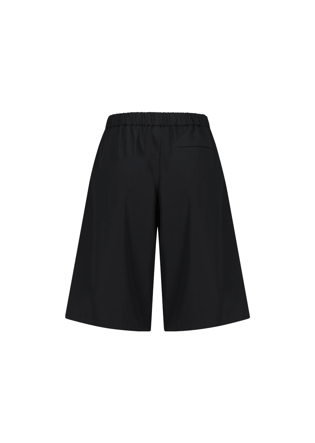 two tuck wide shorts, black