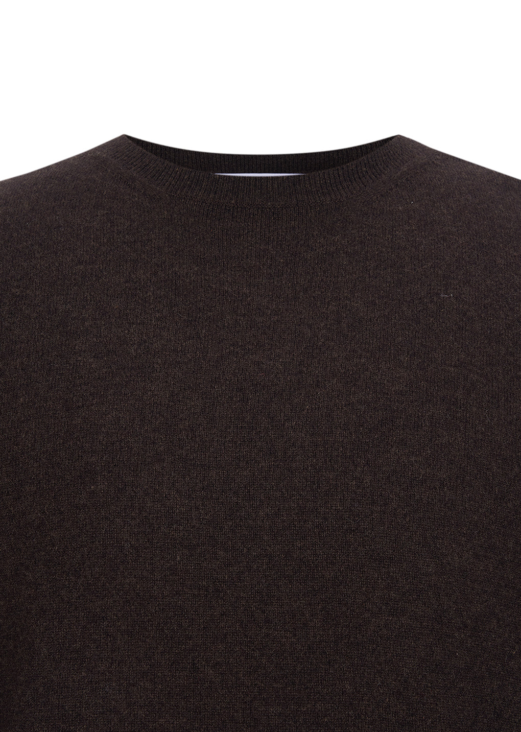 cashmere easy crewneck knit, brown