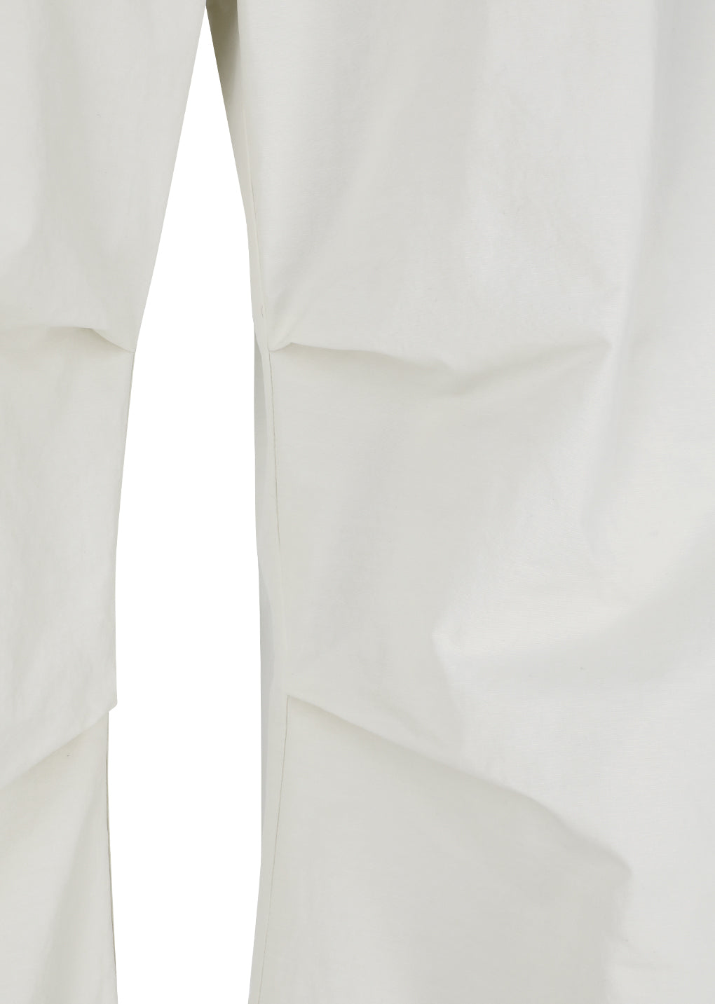 drawstring wide fatigue pants, ecru