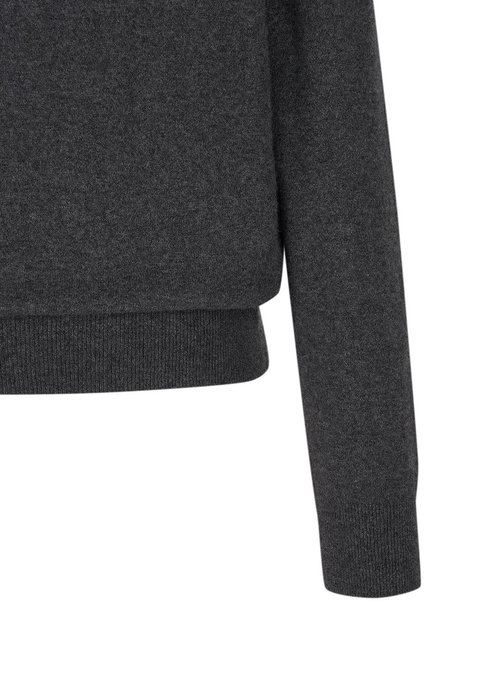 cashmere crewneck knit, melange grey