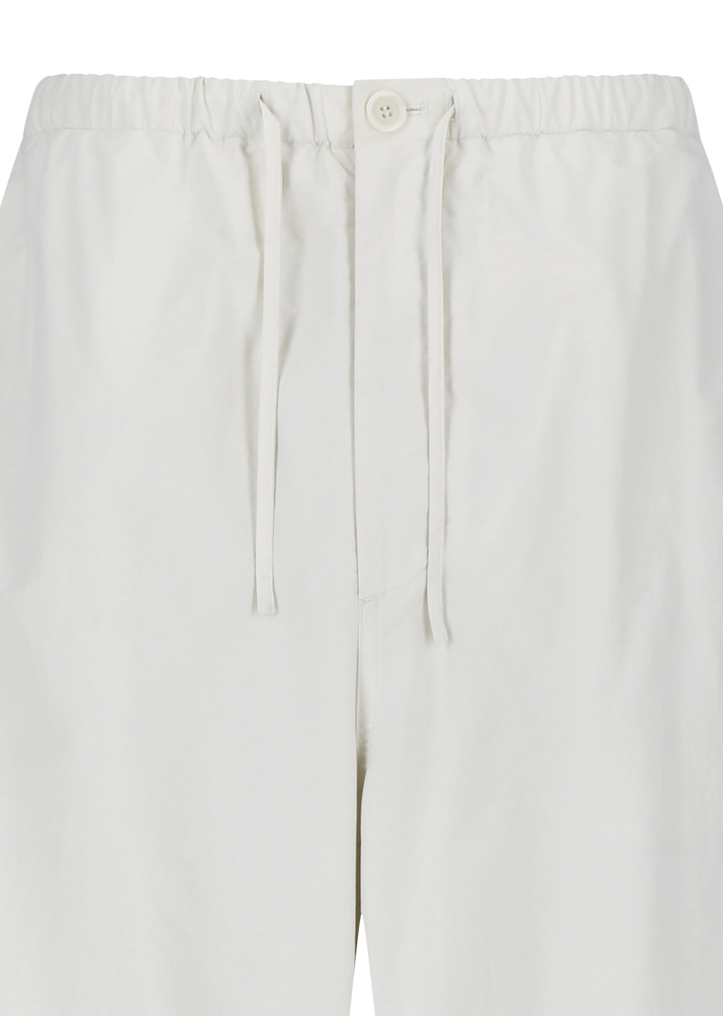 drawstring wide fatigue pants, ecru