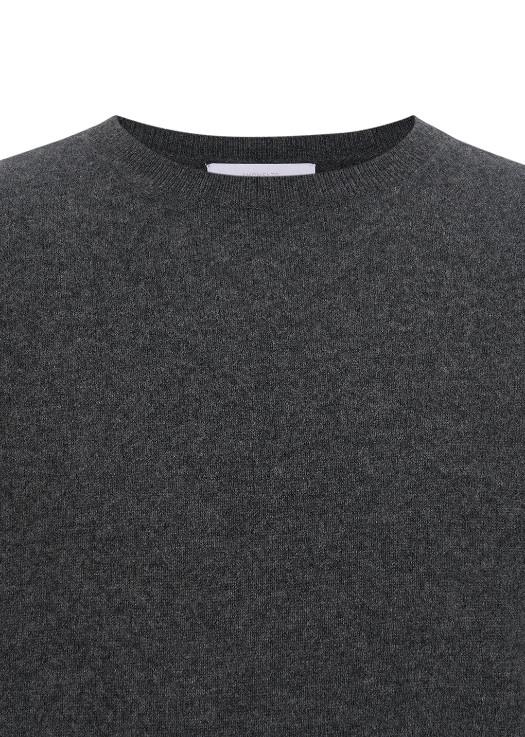 cashmere crewneck knit, melange grey
