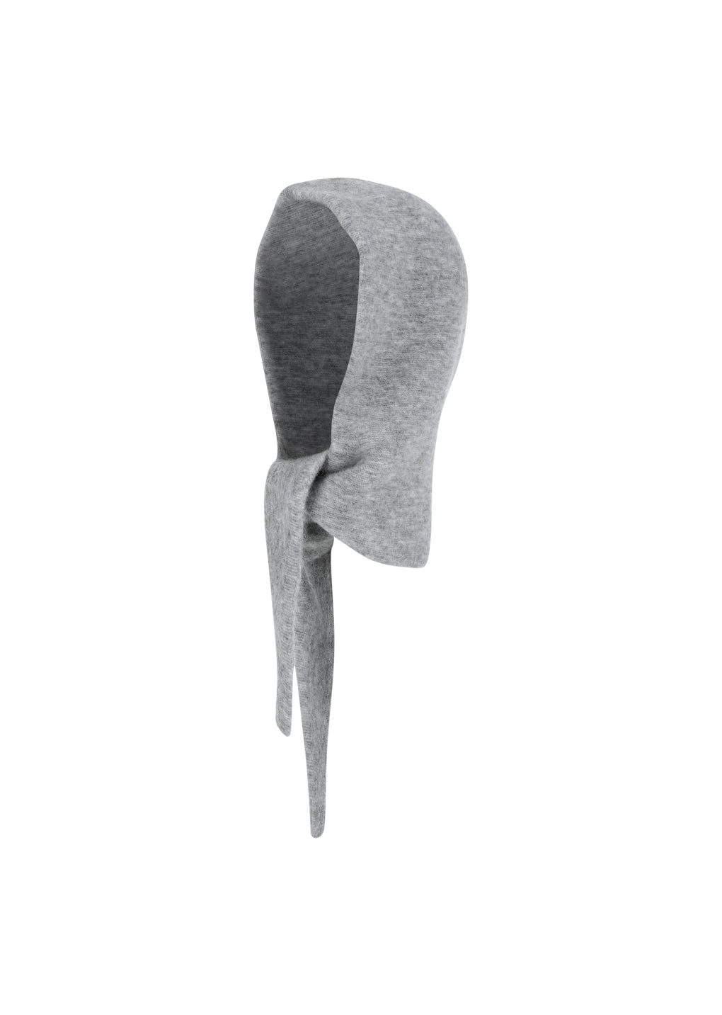 hairy balaclava scarf, melange grey