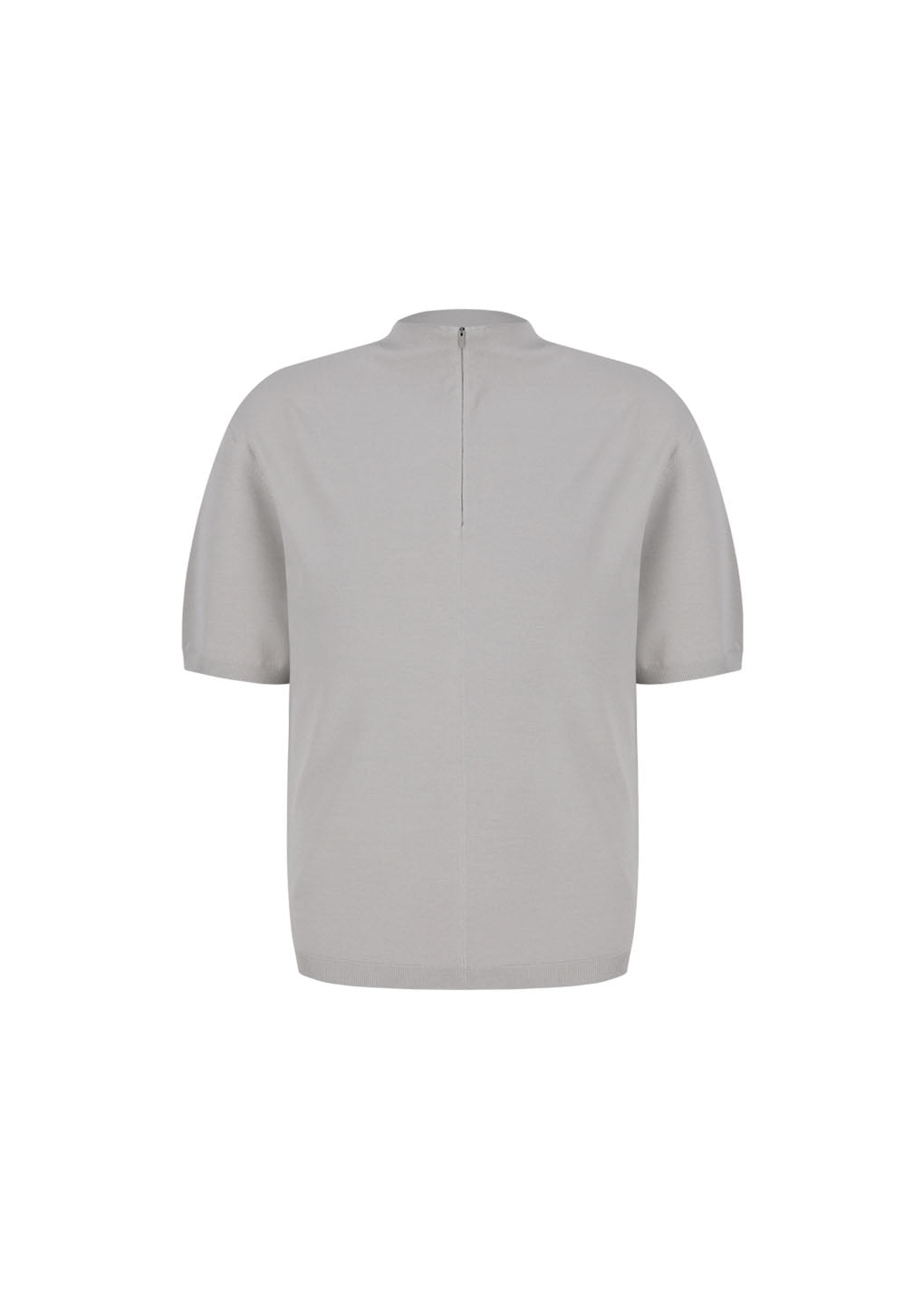 half zip-up knit, grey beige