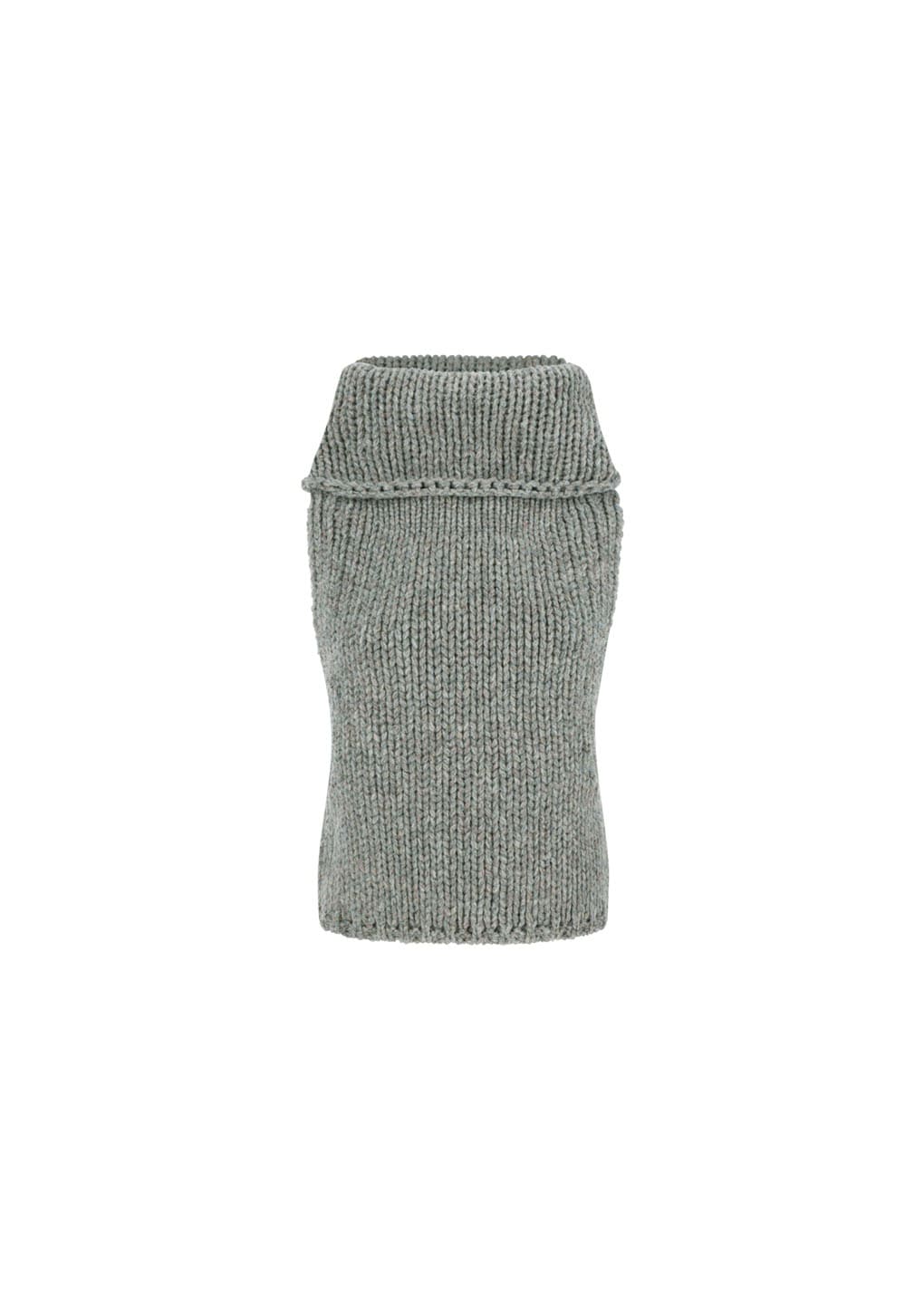 hand knitted vest, grey