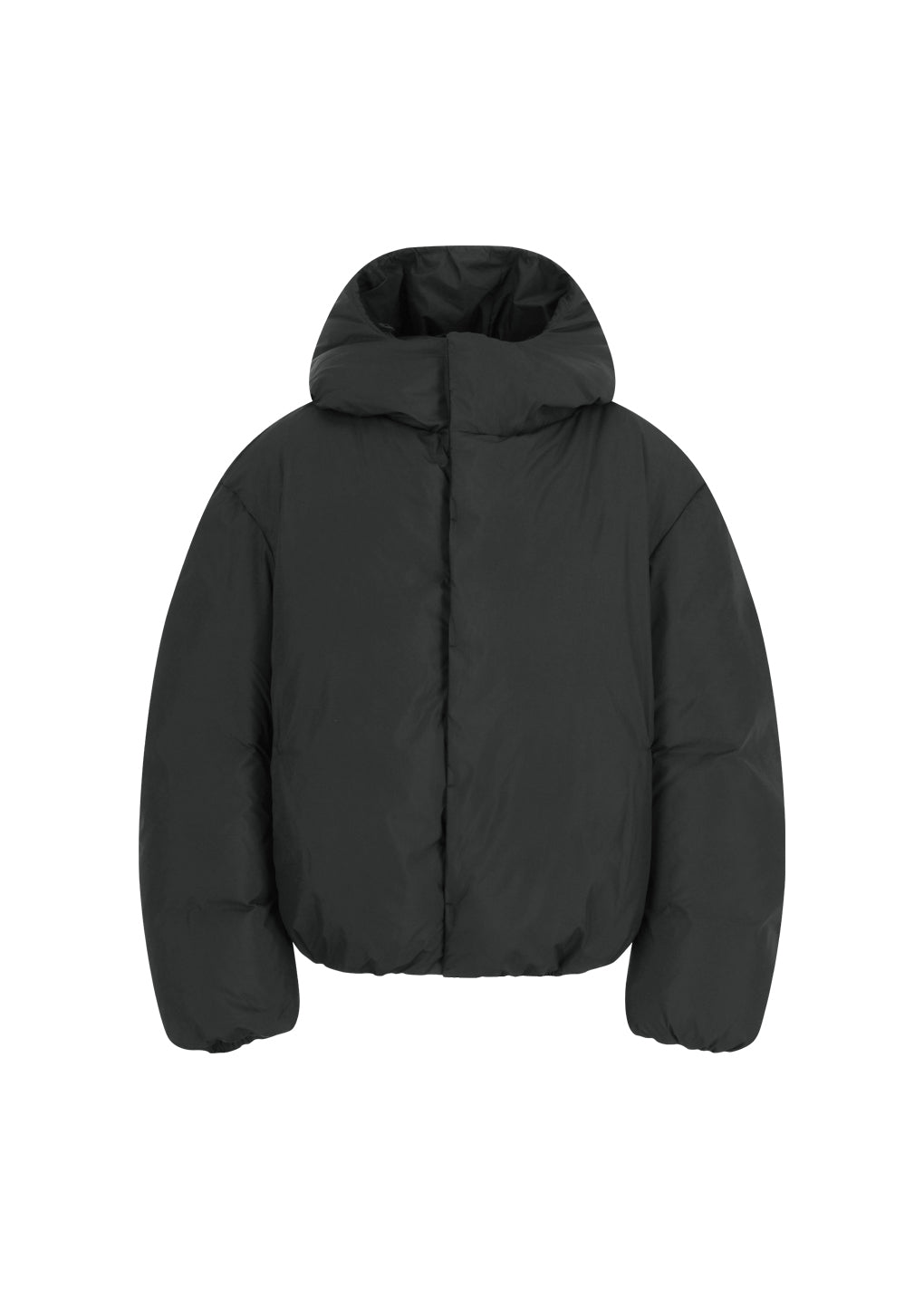 hooded down puffer, black