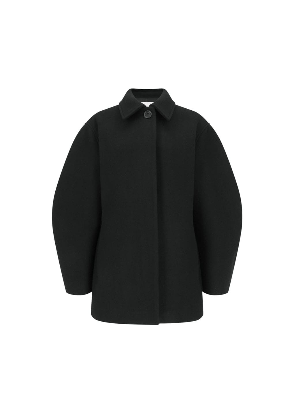 hourglass half coat, black