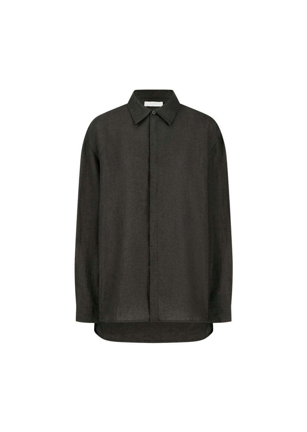 linen oversized shirt, khaki grey