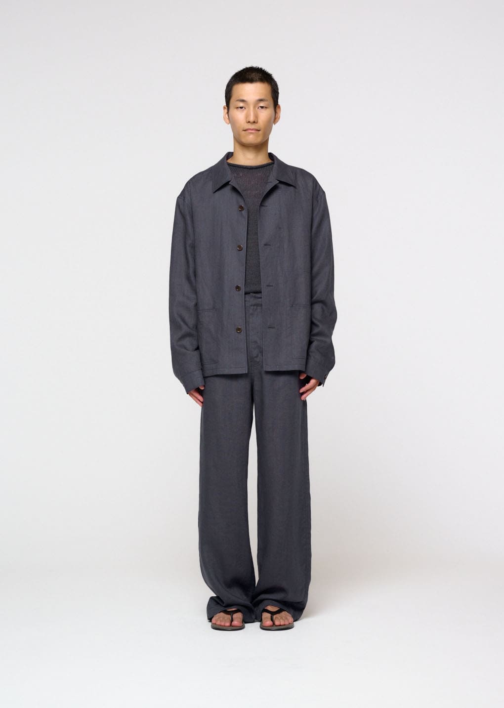linen pocket jacket, blue hover