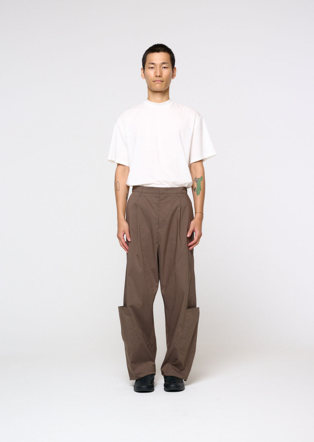 mock neck t-shirt, white hover