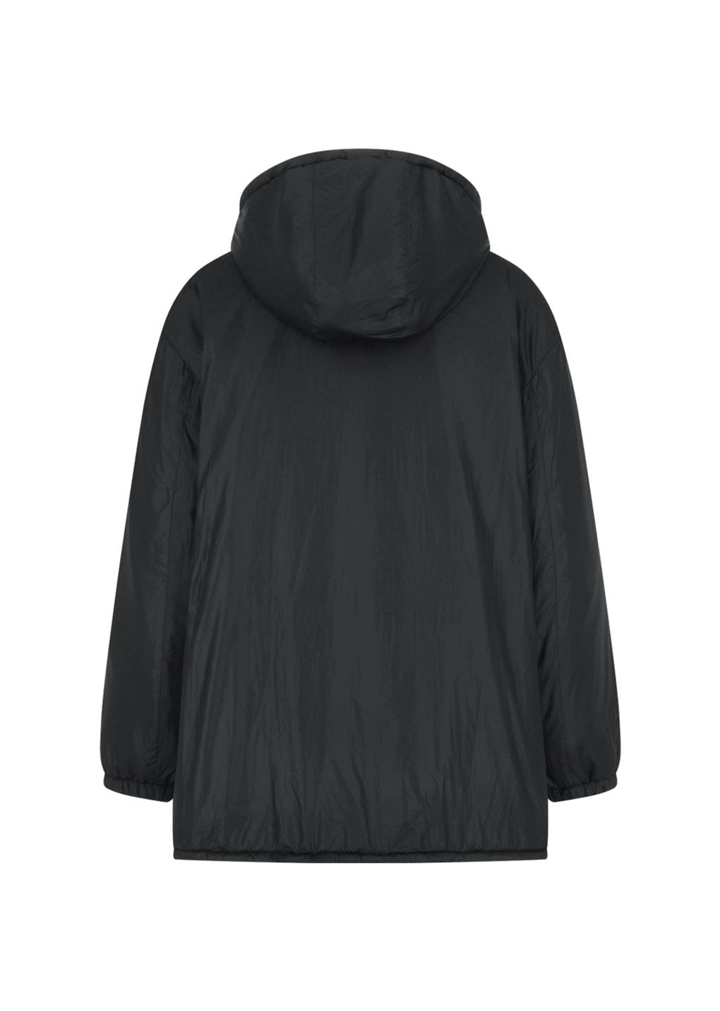 nylon reversible padded poncho, black hover