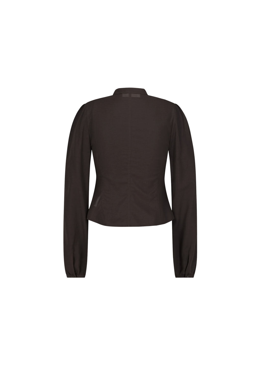 pintuck slim shirt, brown hover