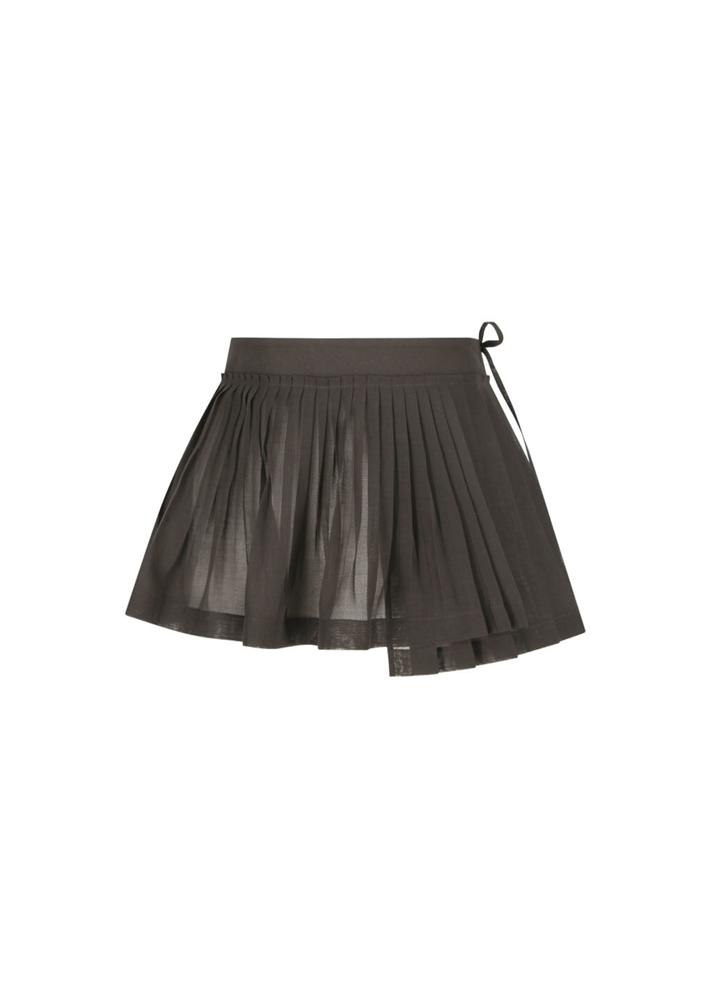 pleated belt, brown