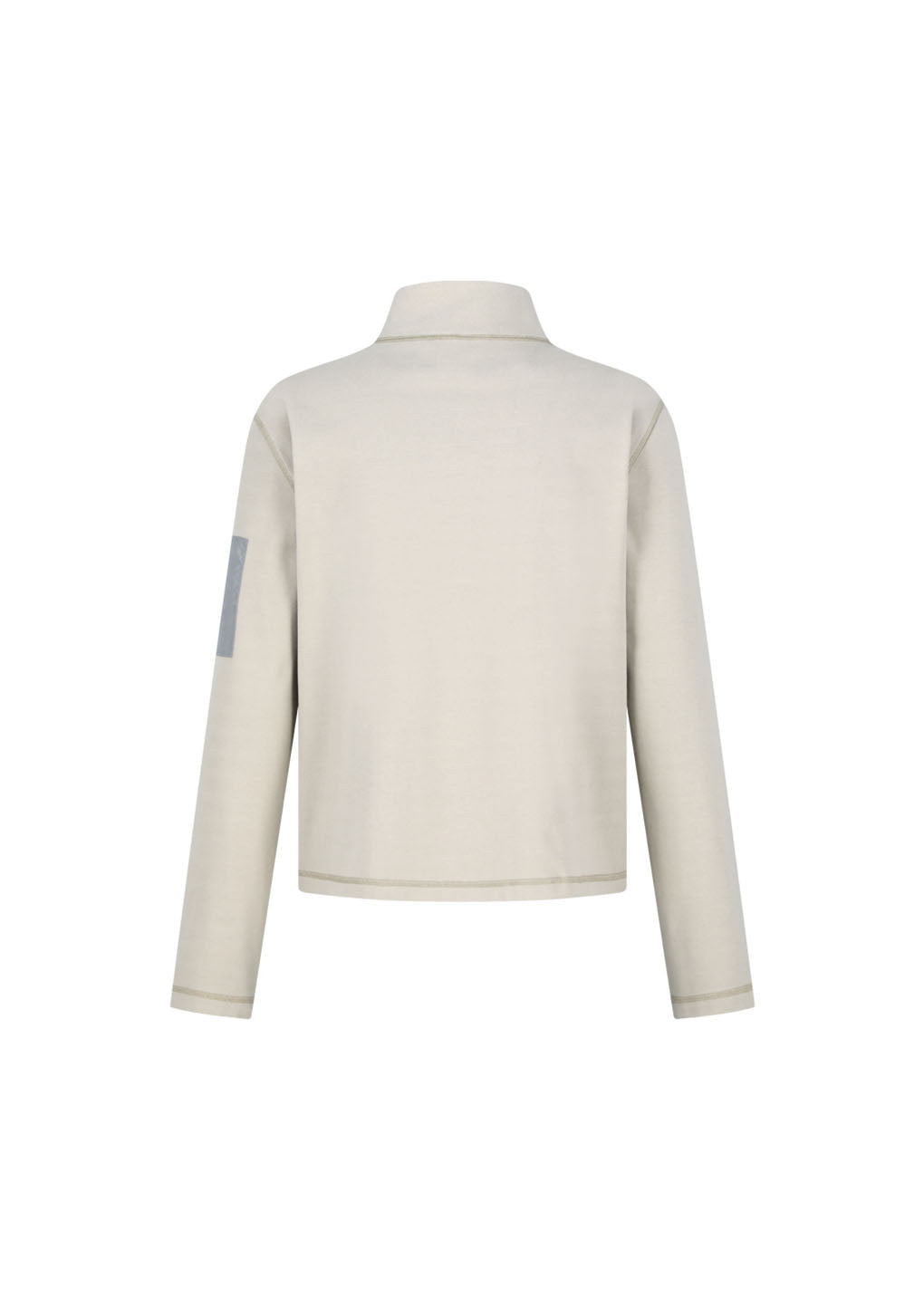 pocket zip up jumper, beige hover