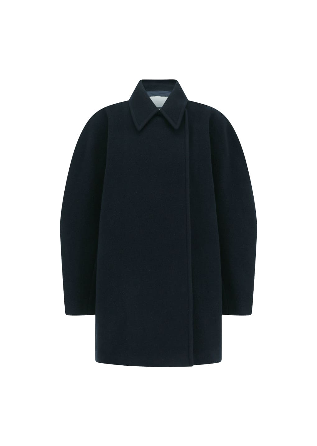 round shape coat, navy