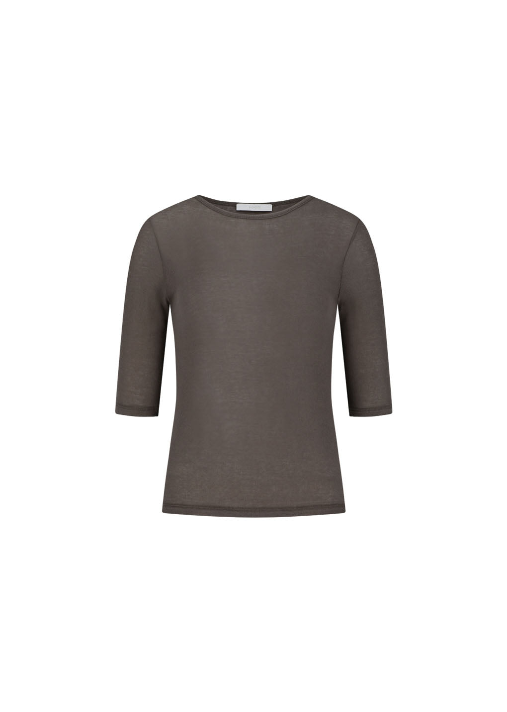 round short sleeve t-shirt, brown