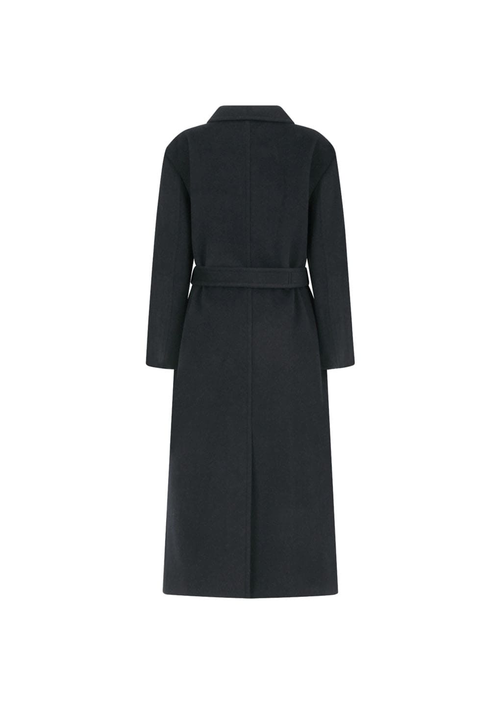 single breasted maxi long coat, black hover