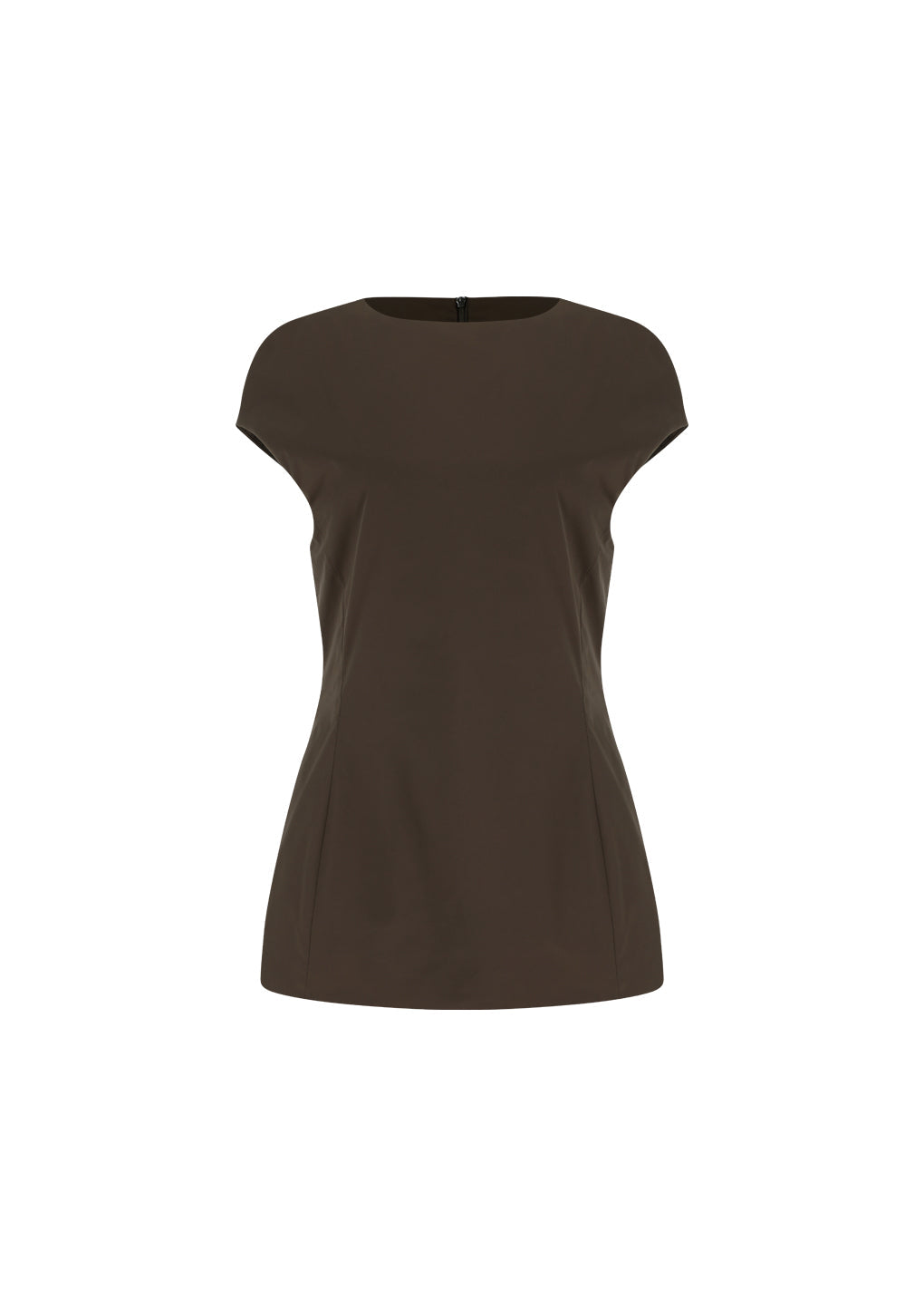 taffeta mini dress, brown