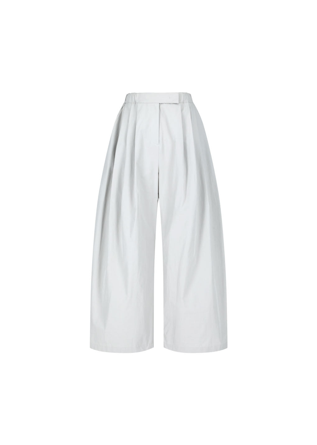 three tuck banding pants, grey