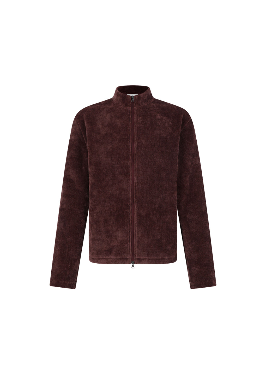 velvet zip up jumper, burgundy