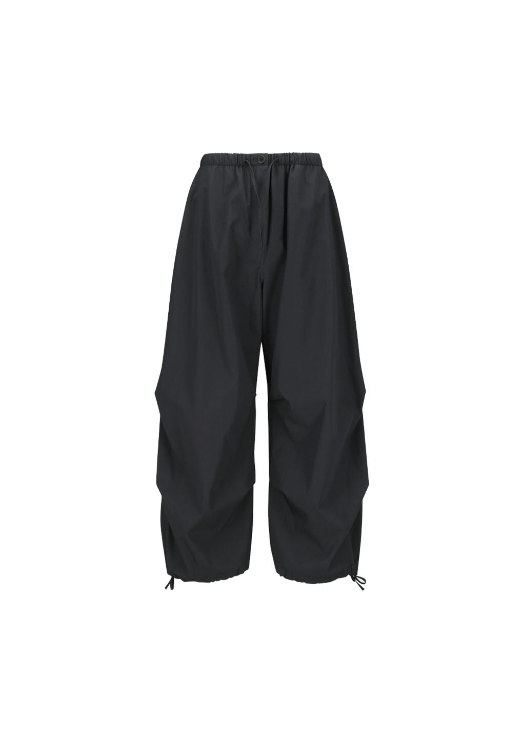 women's drawstring capri pants, charcoal