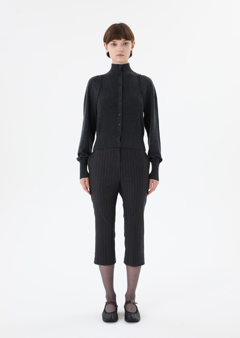 wool bermuda shorts, stripe hover