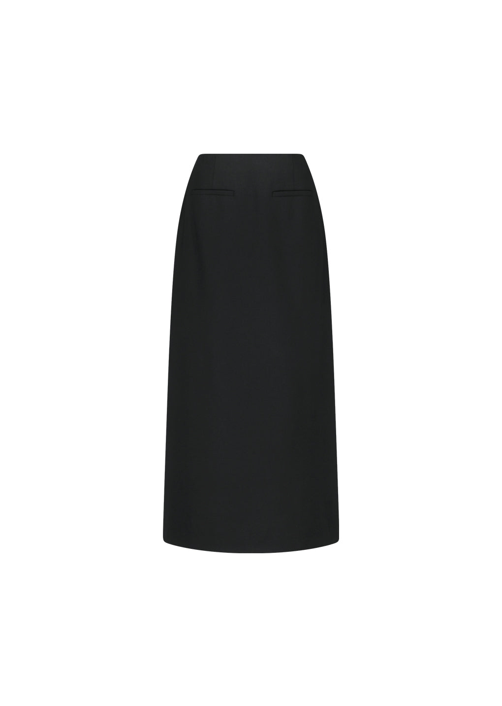 wool maxi long skirt, black