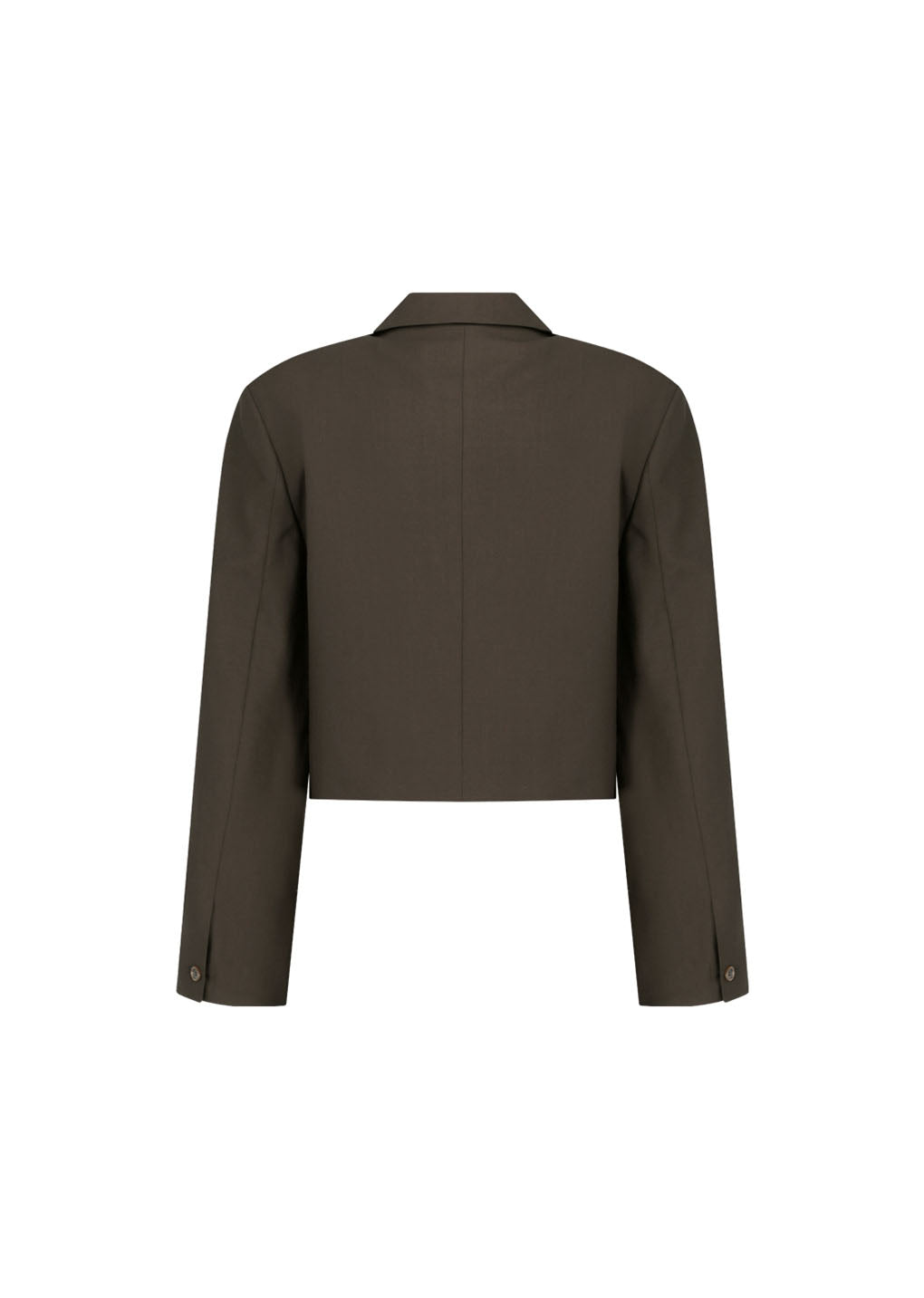 wool short jacket, khaki brown hover