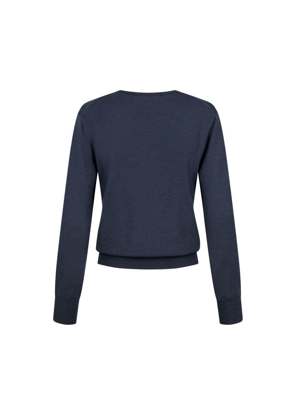 wool v-neck knit, navy hover
