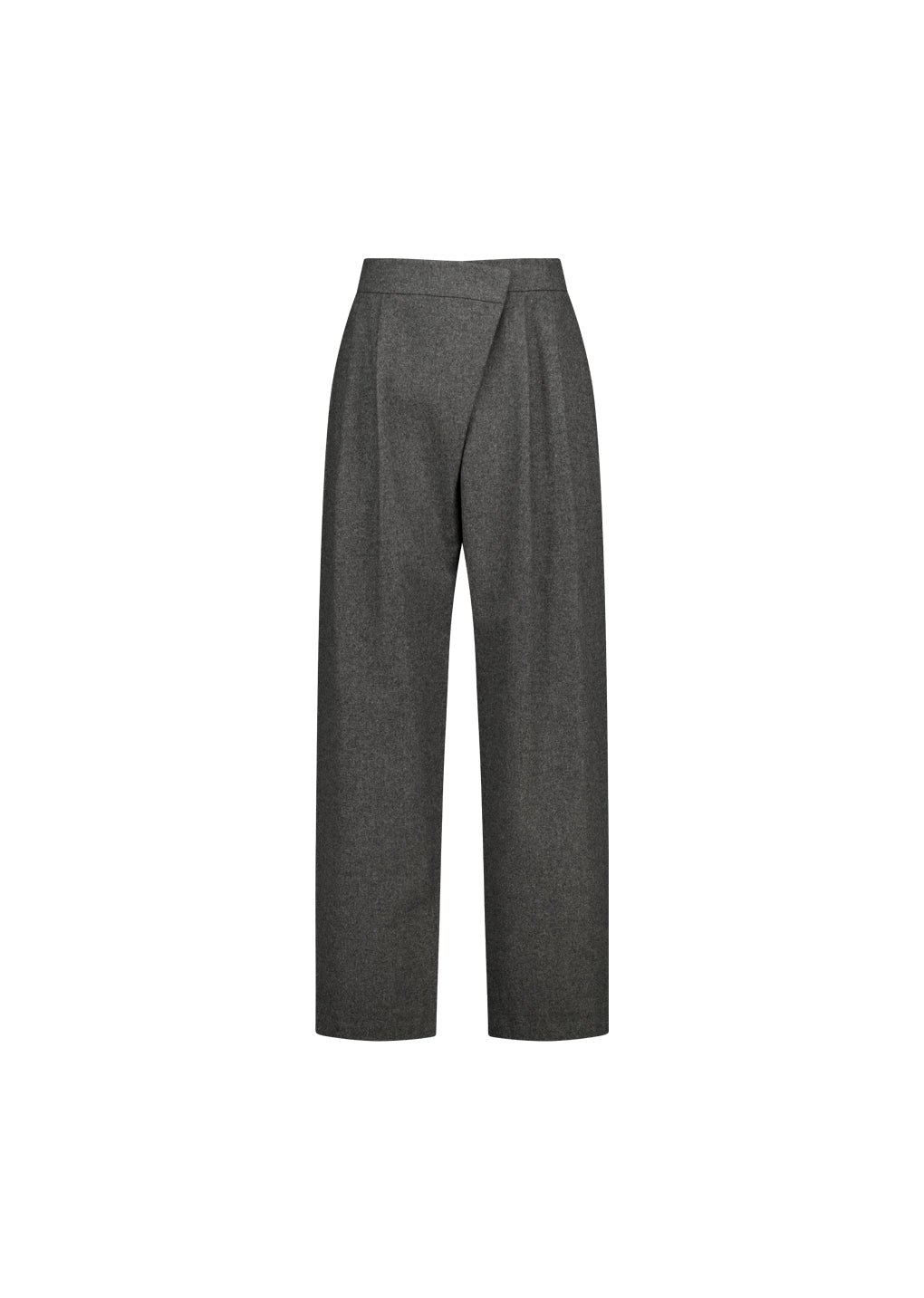 wool wrap pants, charcoal